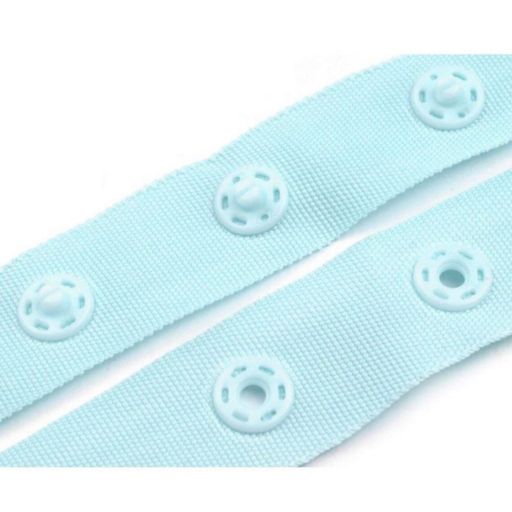 Snap Tape for fastening bodysuits 18mm / MANY COLORS / Polyester tape with plastic snaps DL-129A