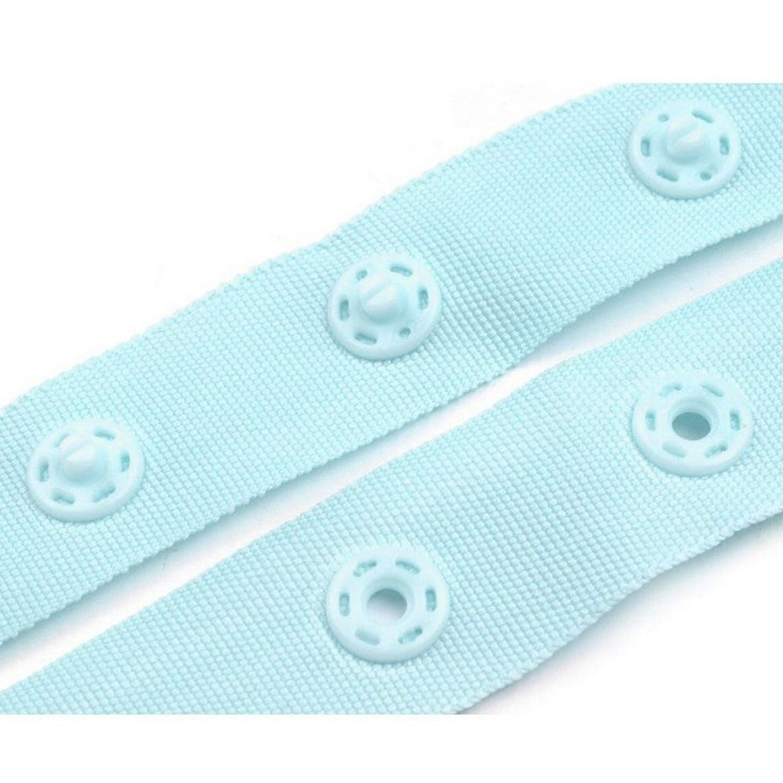 Snap Tape for fastening bodysuits 18mm / MANY COLORS / Polyester tape with plastic snaps DL-129A