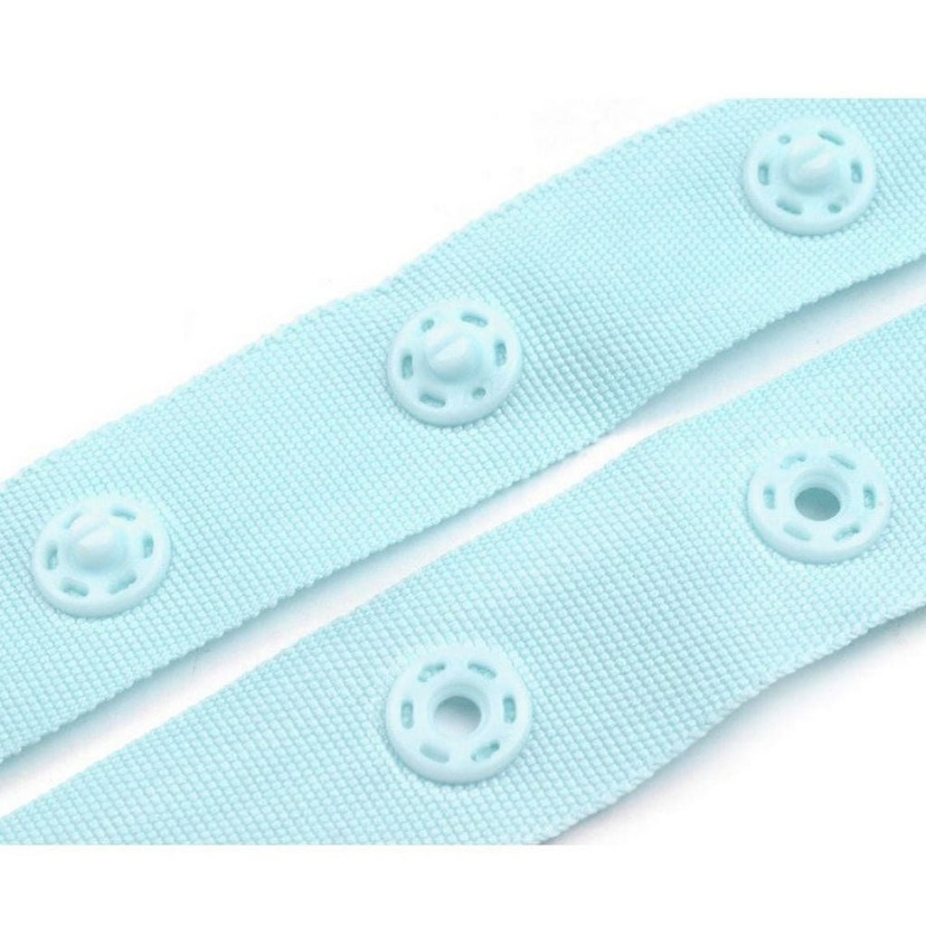 Snap Tape for fastening bodysuits 18mm / MANY COLORS / Polyester tape with plastic snaps DL-129A