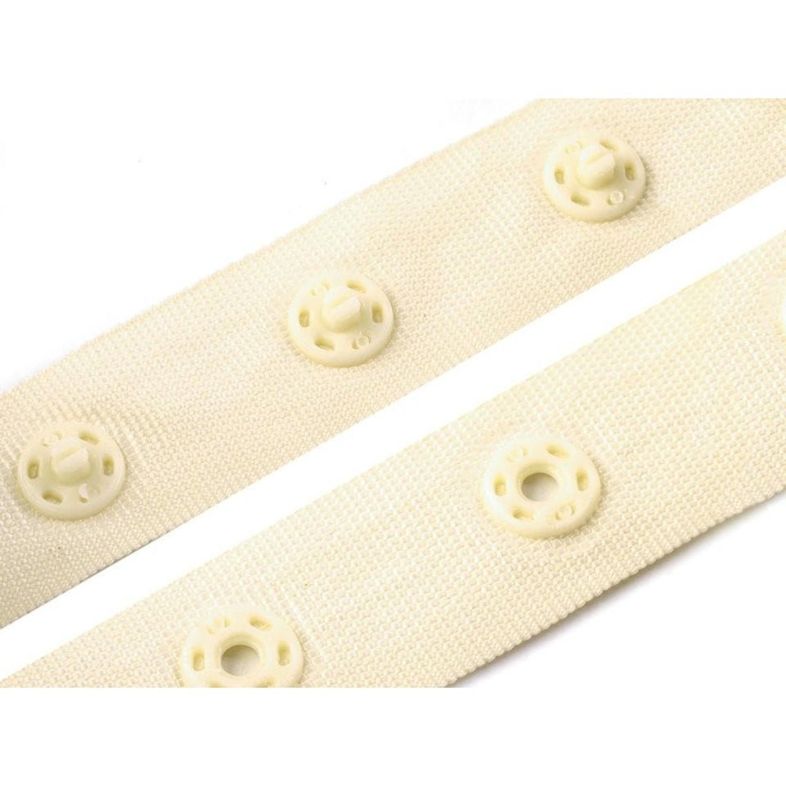 Snap Tape for fastening bodysuits 18mm / MANY COLORS / Polyester tape with plastic snaps DL-129A