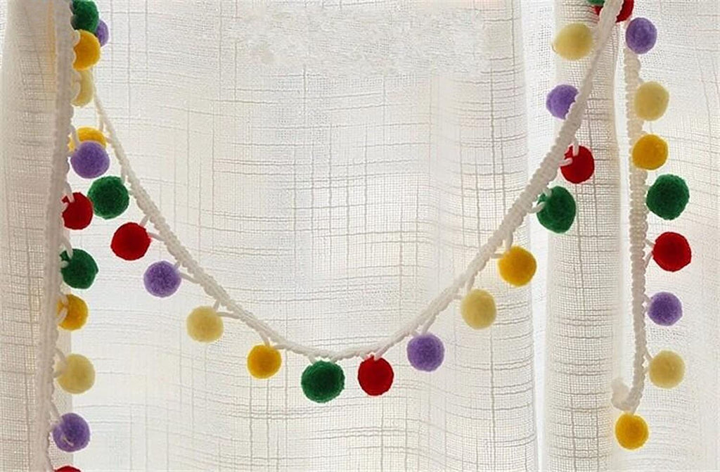 BEYOND TRIM Handmade Rainbow Pom Pom Ball Fringe Trim Ribbon Sewing Fabric DIY Craft - TL409