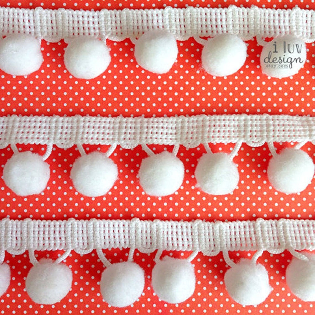 BEYOND Pom Pom Trim ?€? Pom Pom Ball Fringe 1-1/8" Wide Sewing ?€? DIY Crafting ?€? Hair Accessories ?€? Packaging ?€? Card Making - TL492E