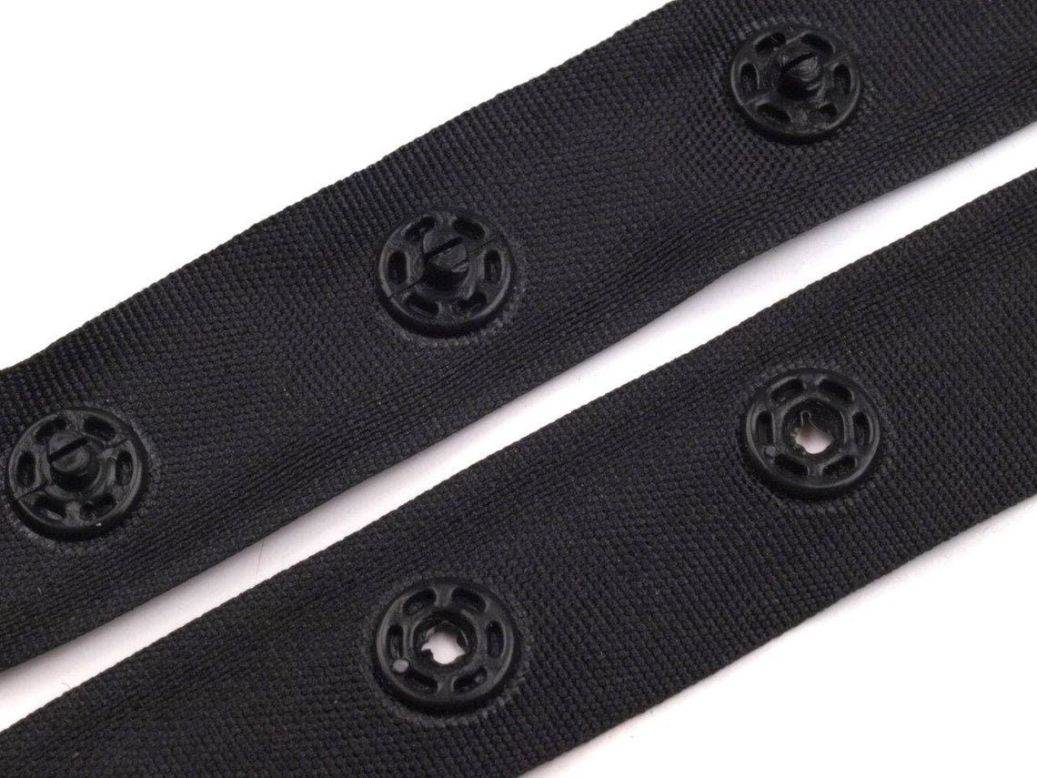 Snap Tape for fastening bodysuits 18mm / MANY COLORS / Polyester tape with plastic snaps DL-129A