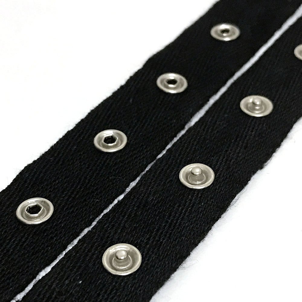 Beyond Trim Snap Button Tape - 1 Inch Twill Fastener Metal Press Stud Crafts DIY Black / White / Green / Brown / 3 / 5 / 10 YDS - LA10541