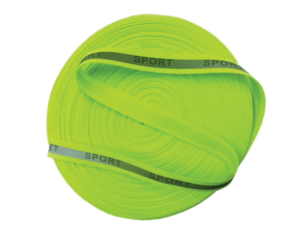 13/16" Reflective Glo Grosgrain Ribbon - Silver Reflective Stripe -100% Polyester