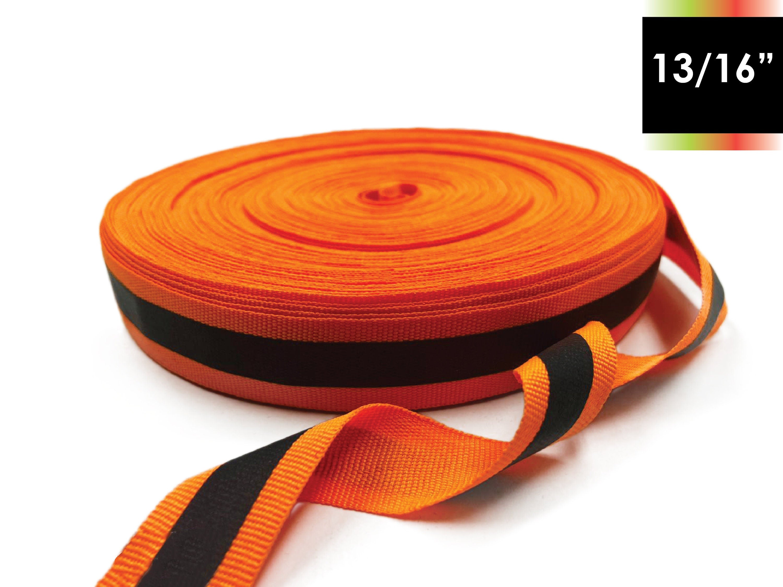 13/16" Reflective Glo Grosgrain Ribbon - Silver Reflective Stripe -100% Polyester