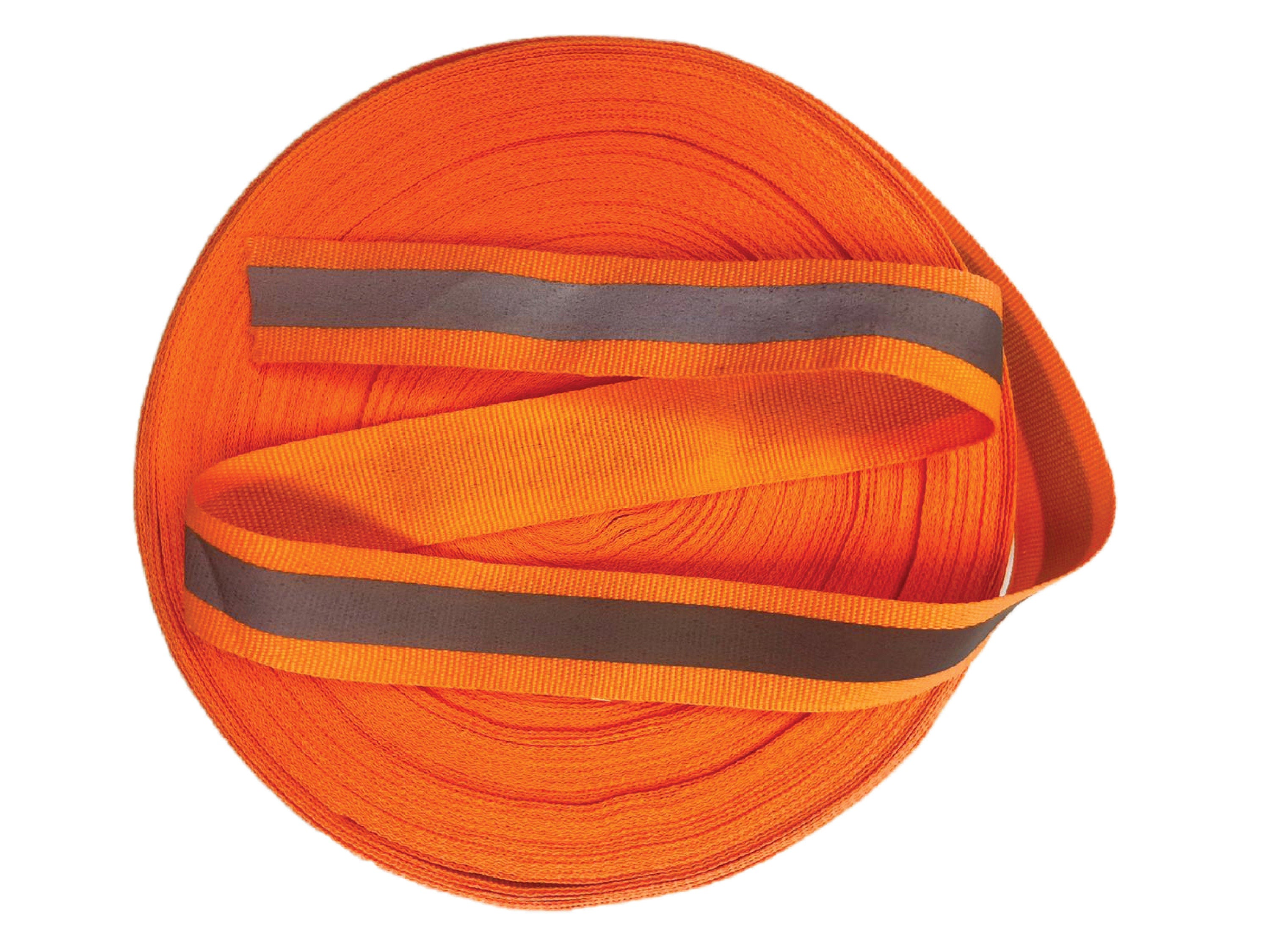 13/16" Reflective Glo Grosgrain Ribbon - Silver Reflective Stripe -100% Polyester