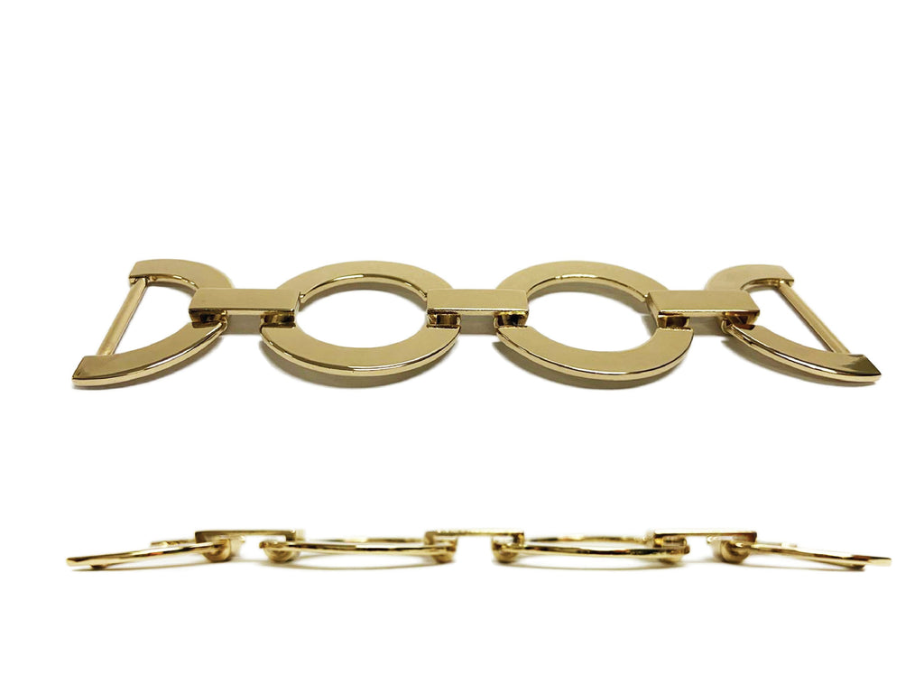 Exclusive Gold Buckle & Textured O rings Metal, Unique and Shiny Gold Finish