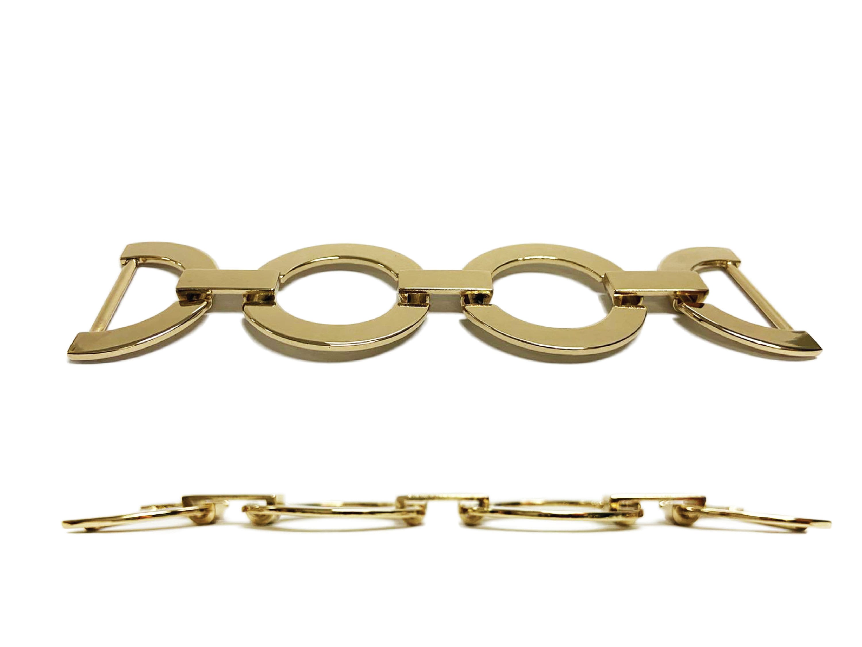 Exclusive Gold Buckle & Textured O rings Metal, Unique and Shiny Gold Finish