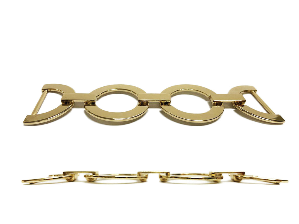 Exclusive Gold Buckle & Textured O rings Metal, Unique and Shiny Gold Finish