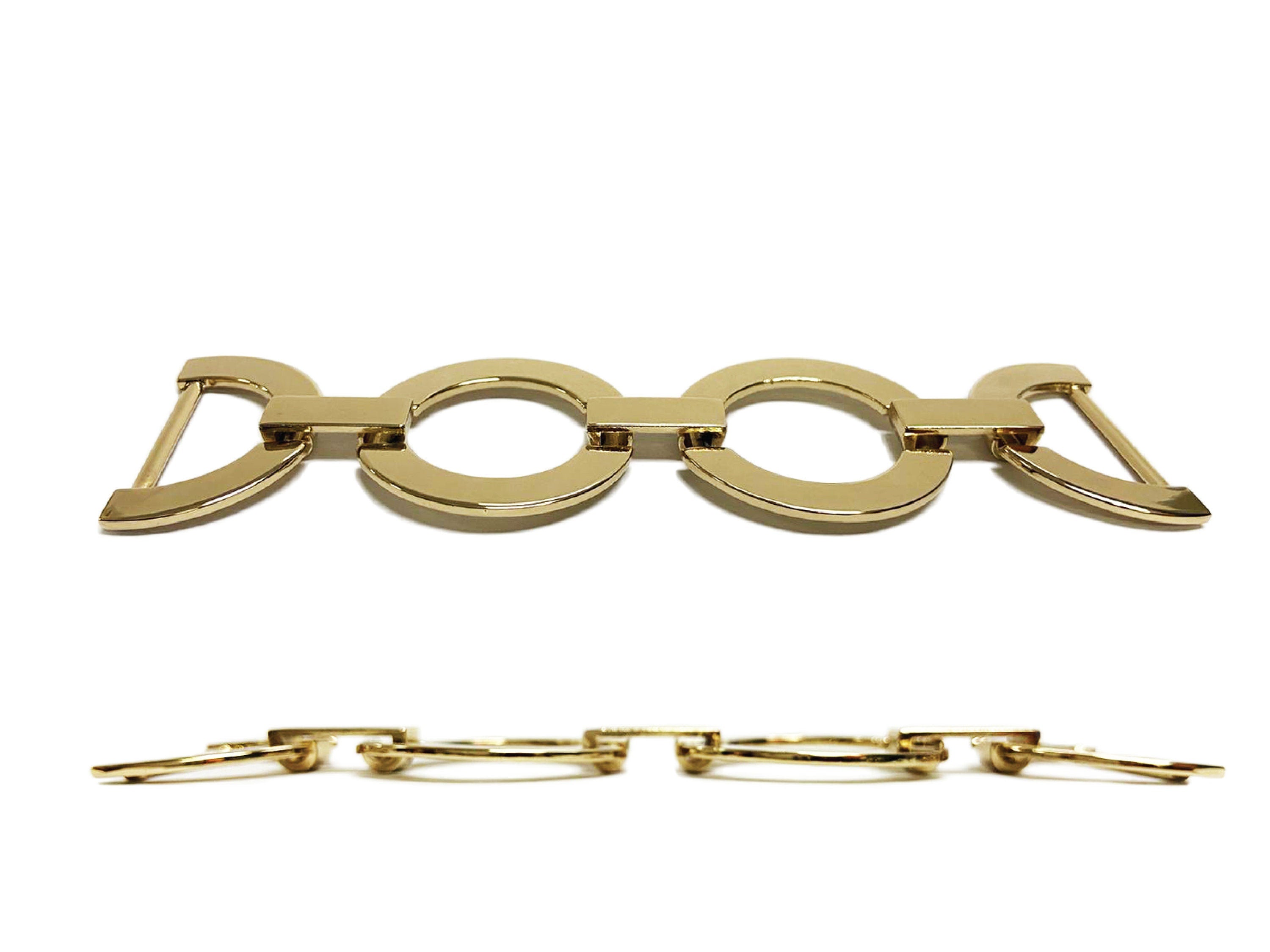 Exclusive Gold Buckle & Textured O rings Metal, Unique and Shiny Gold Finish