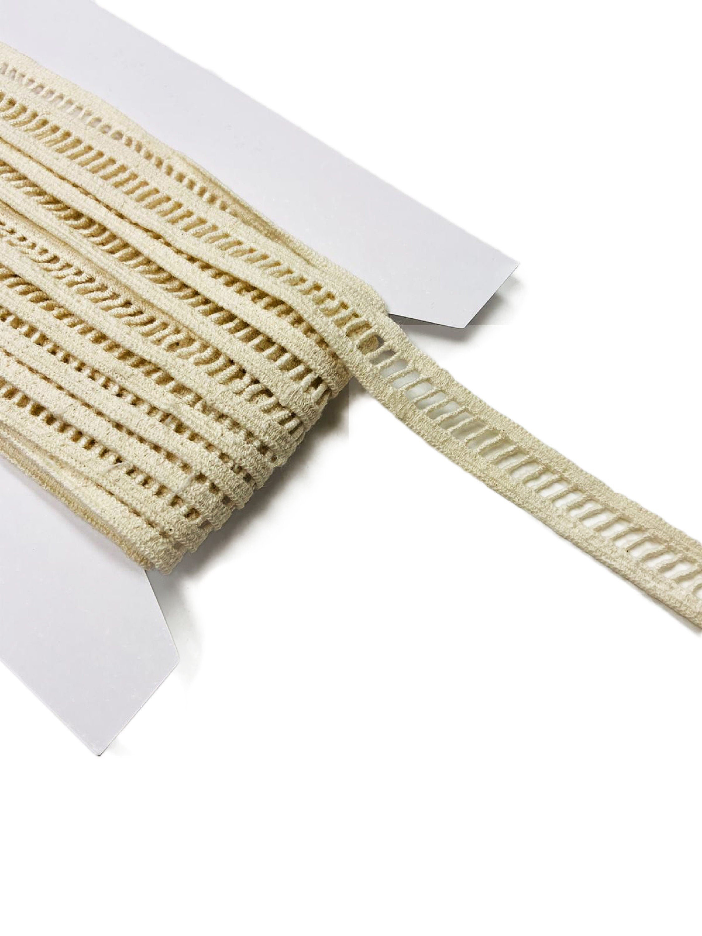 Natural Ladder Lace Trim two pieces that total 10 Yards / LA-561C