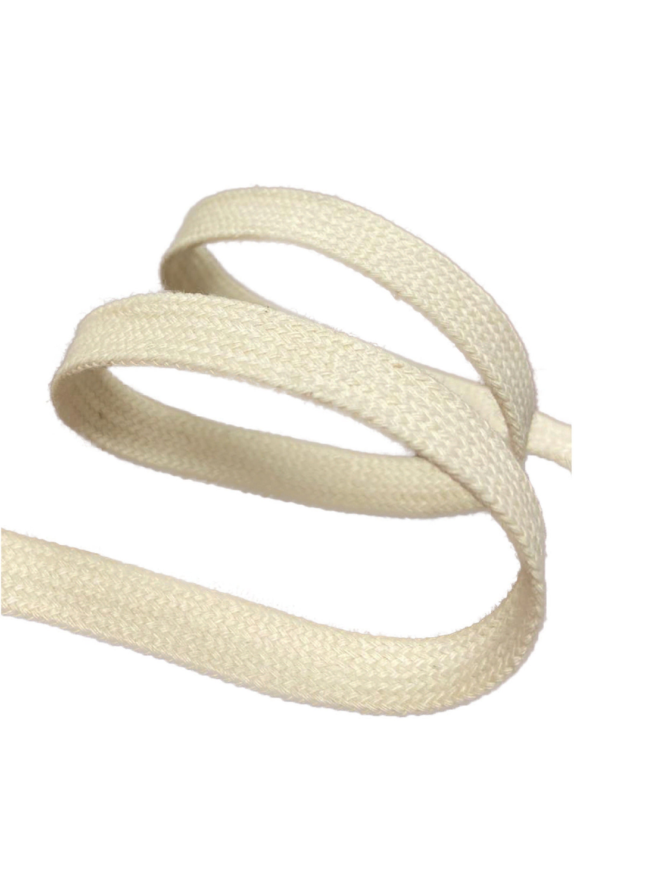 Beyond Trim 3/8" Cotton Black / White Flat Draw string Draw Cord Trim Lace 10 YARDS