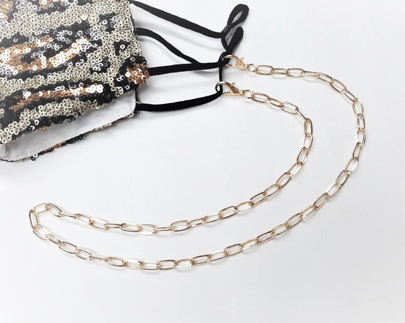 Face mask chain, mask lanyard holder, Necklace, mask lanyard, mask holder, face mask holder, mask chain T5015