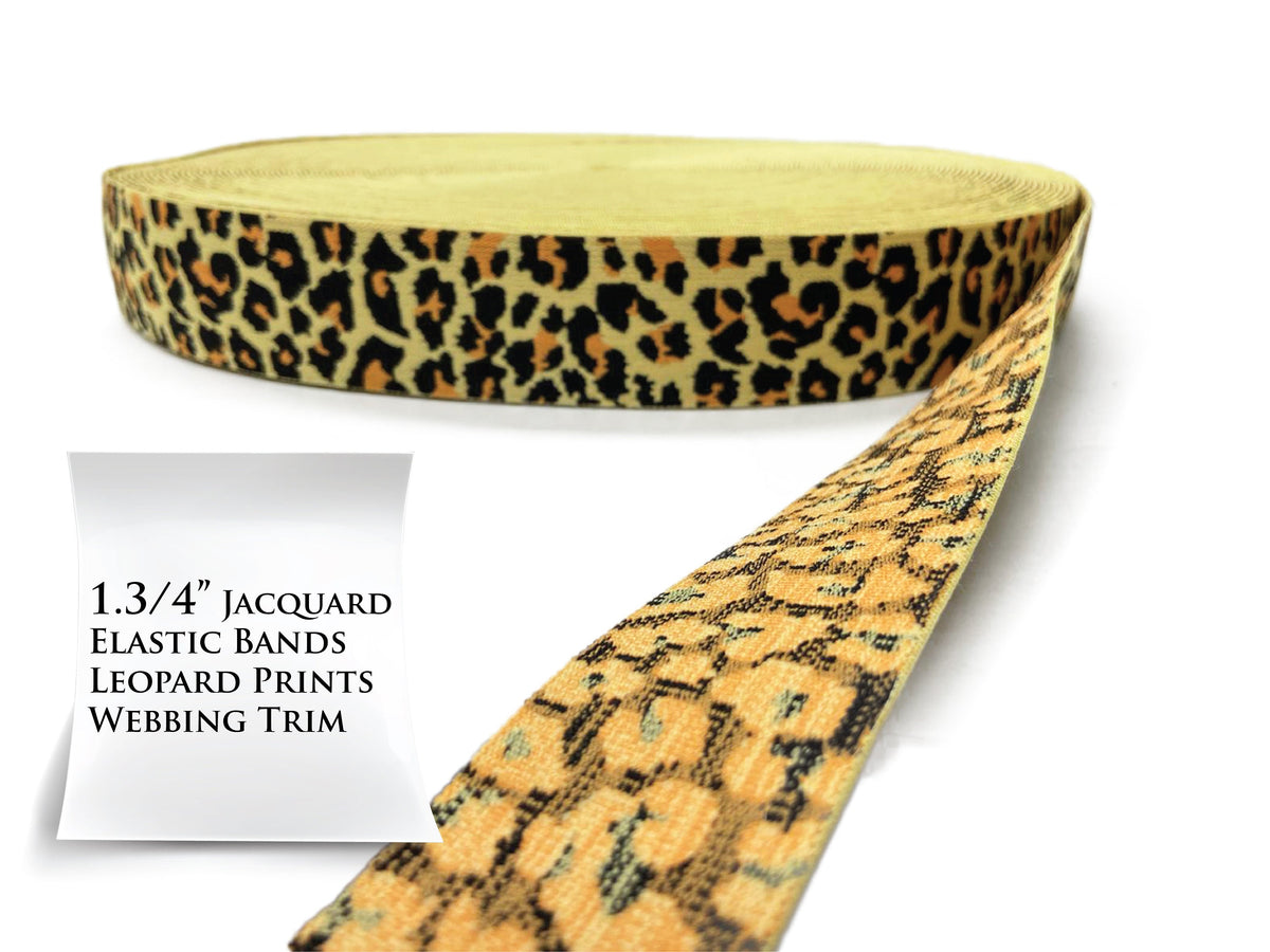 1 1/2’’ OR 2" Jacquard Leopard Elastic band Leopard Style, Octo, bonds underwear  Color wide Elastic Garment accessories HIGH QUALITY!
