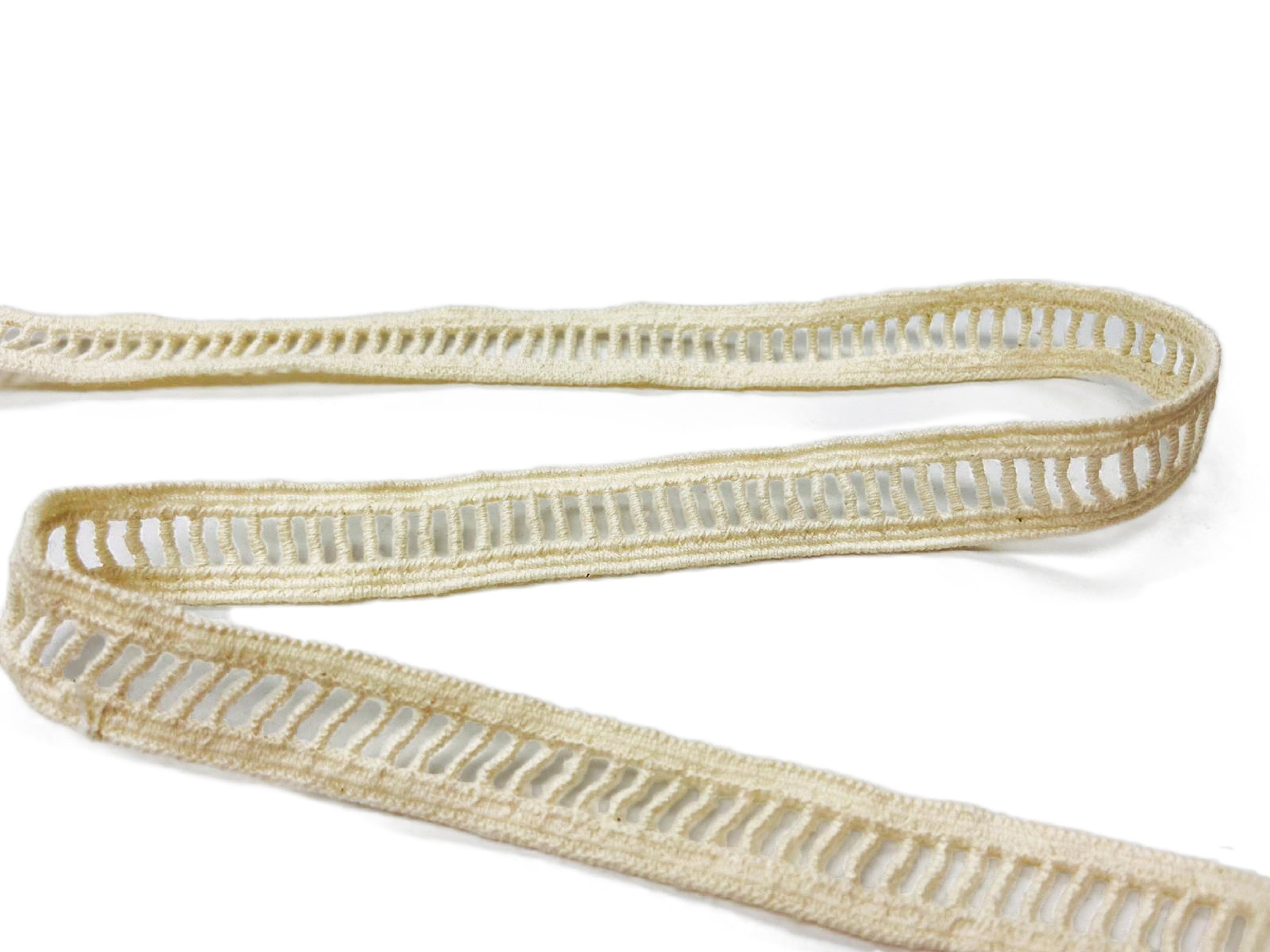 Natural Ladder Lace Trim two pieces that total 10 Yards / LA-561C