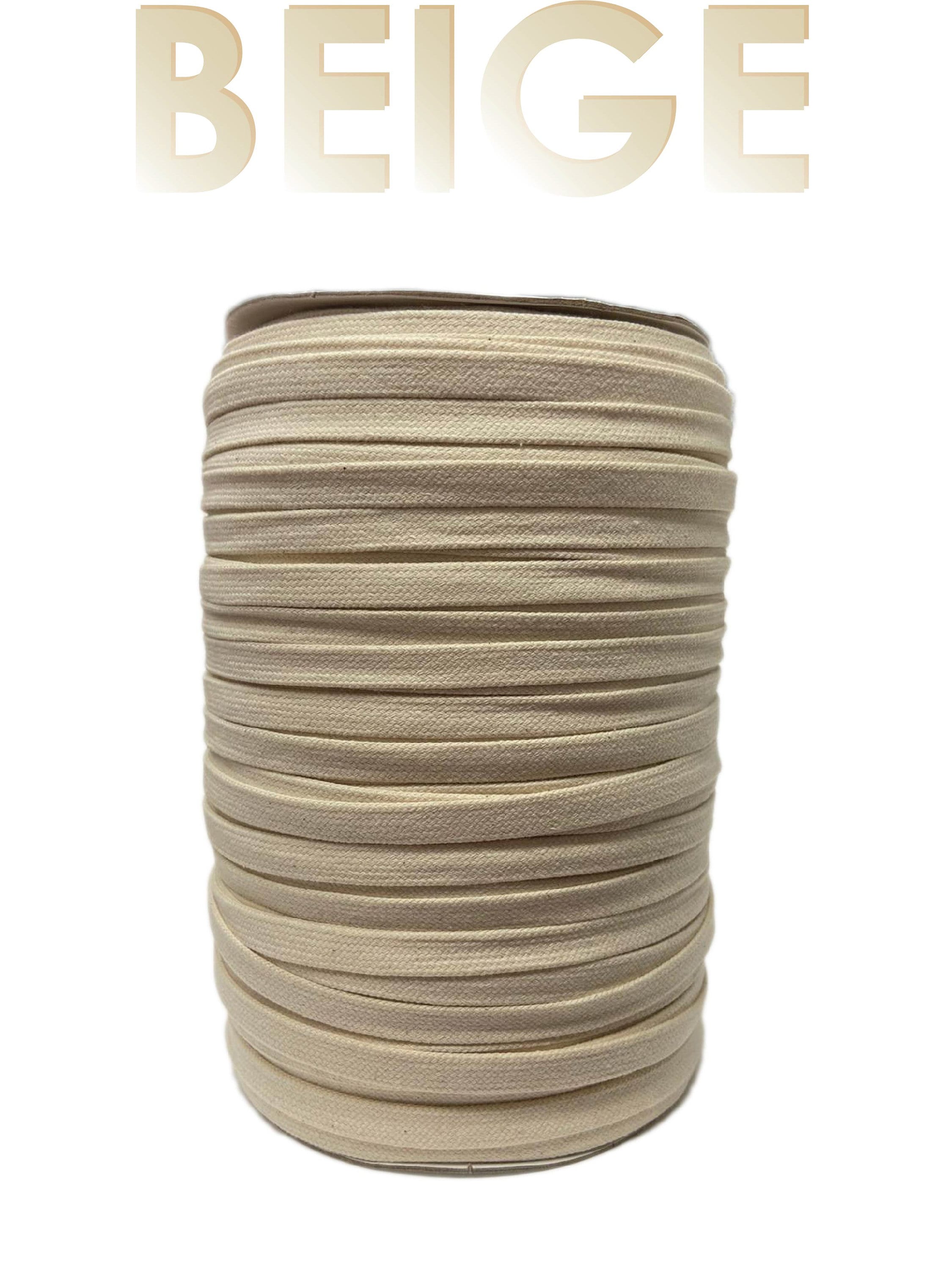 Beyond Trim 3/8" Cotton Black / White Flat Draw string Draw Cord Trim Lace 10 YARDS