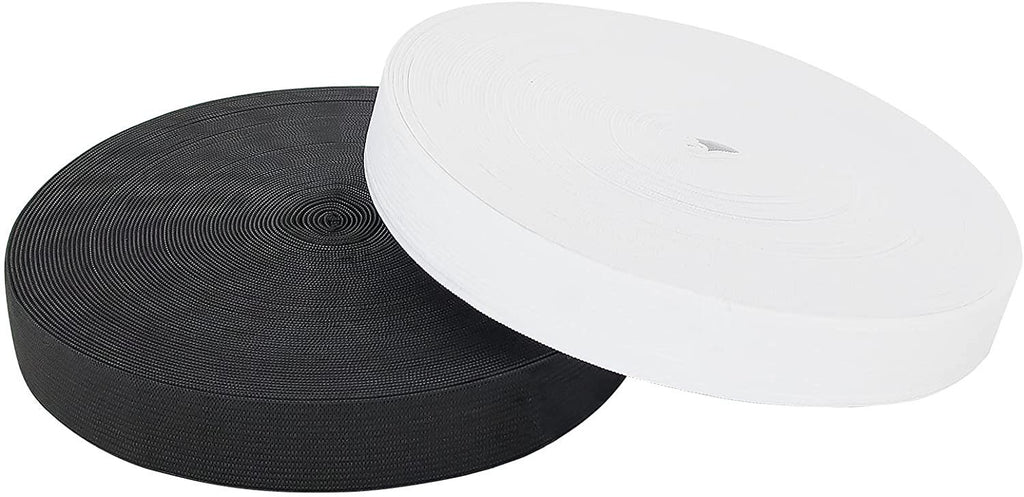 Beyond Trim Sewing Elastic Knit Elastic Black & White - 10yds (3/4", 1", 1 1/2", 2") / FREE SHIPPING