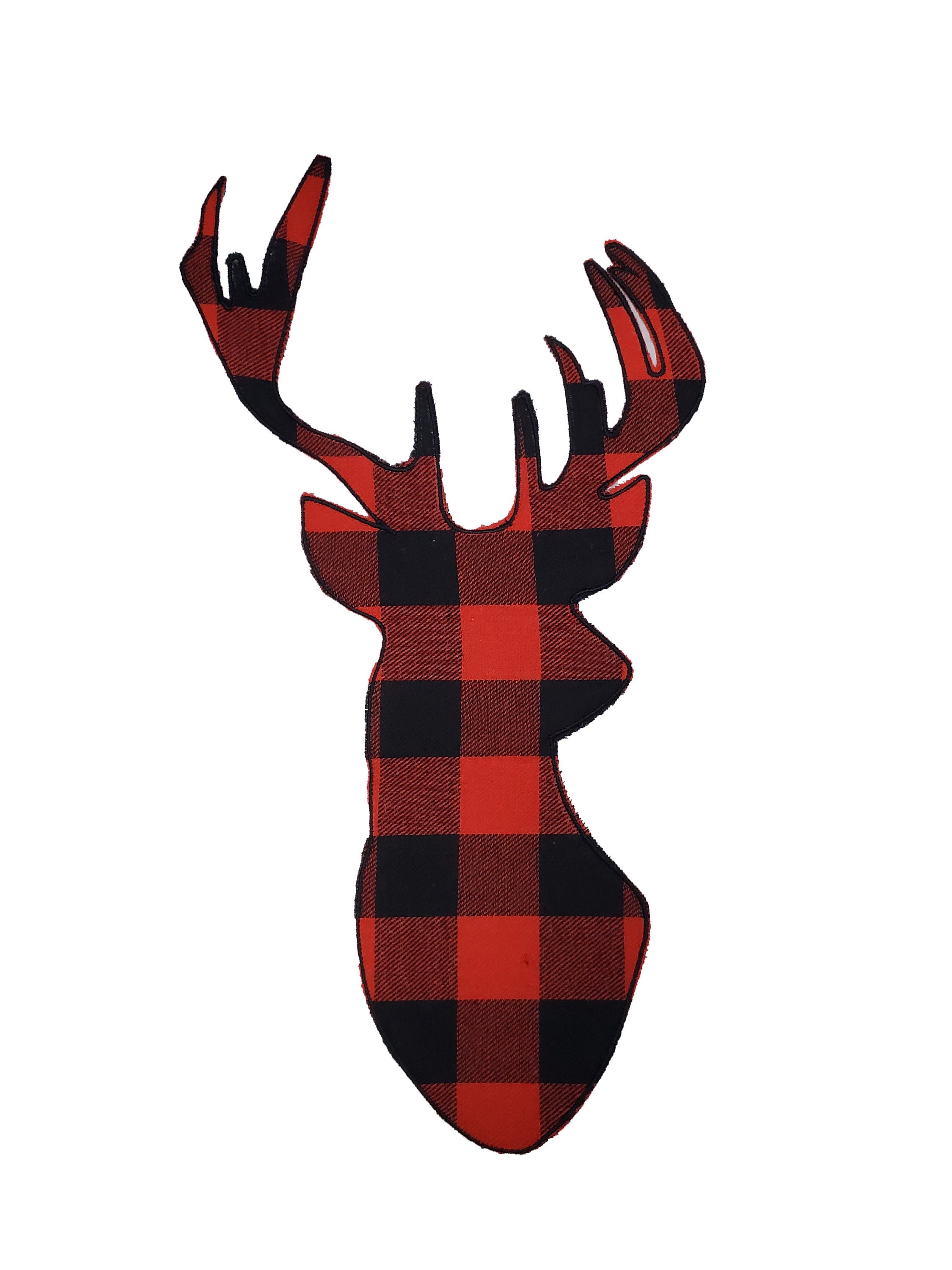 Sequin Checker Deer Patches Christmas Iron On Appliques 2 PCS Gold Xmas Reindeer Head Sew-On Fabric Embroidery DIY
