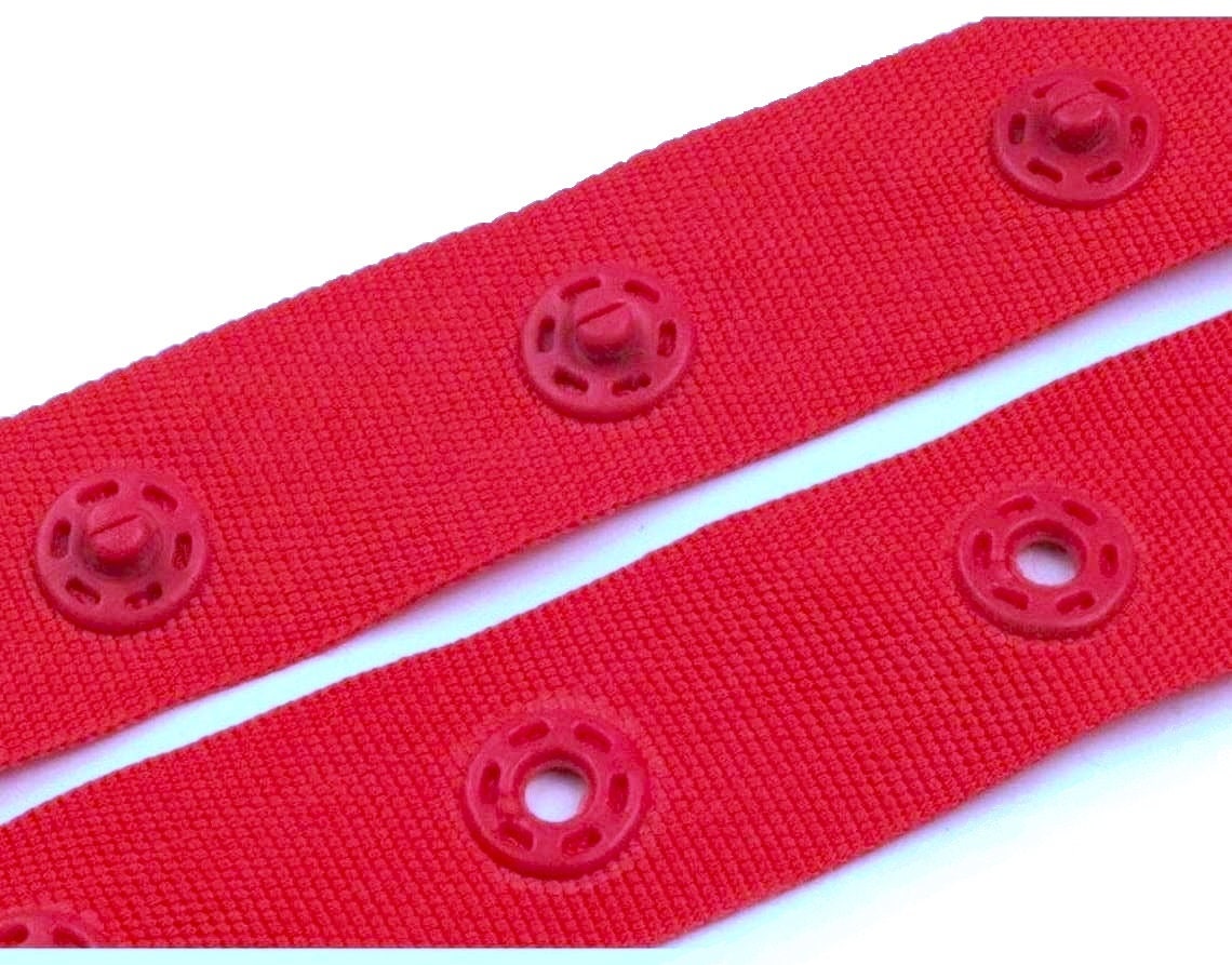 Snap Tape for fastening bodysuits 18mm / MANY COLORS / Polyester tape with plastic snaps DL-129A