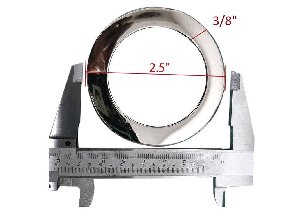 2.5 Inch Flat Cast O Rings, Super Shiny Nickel Finish, 6 Pack, Handbag Purse Bag Making Hardware Supplies, 3/8", RING 6 set