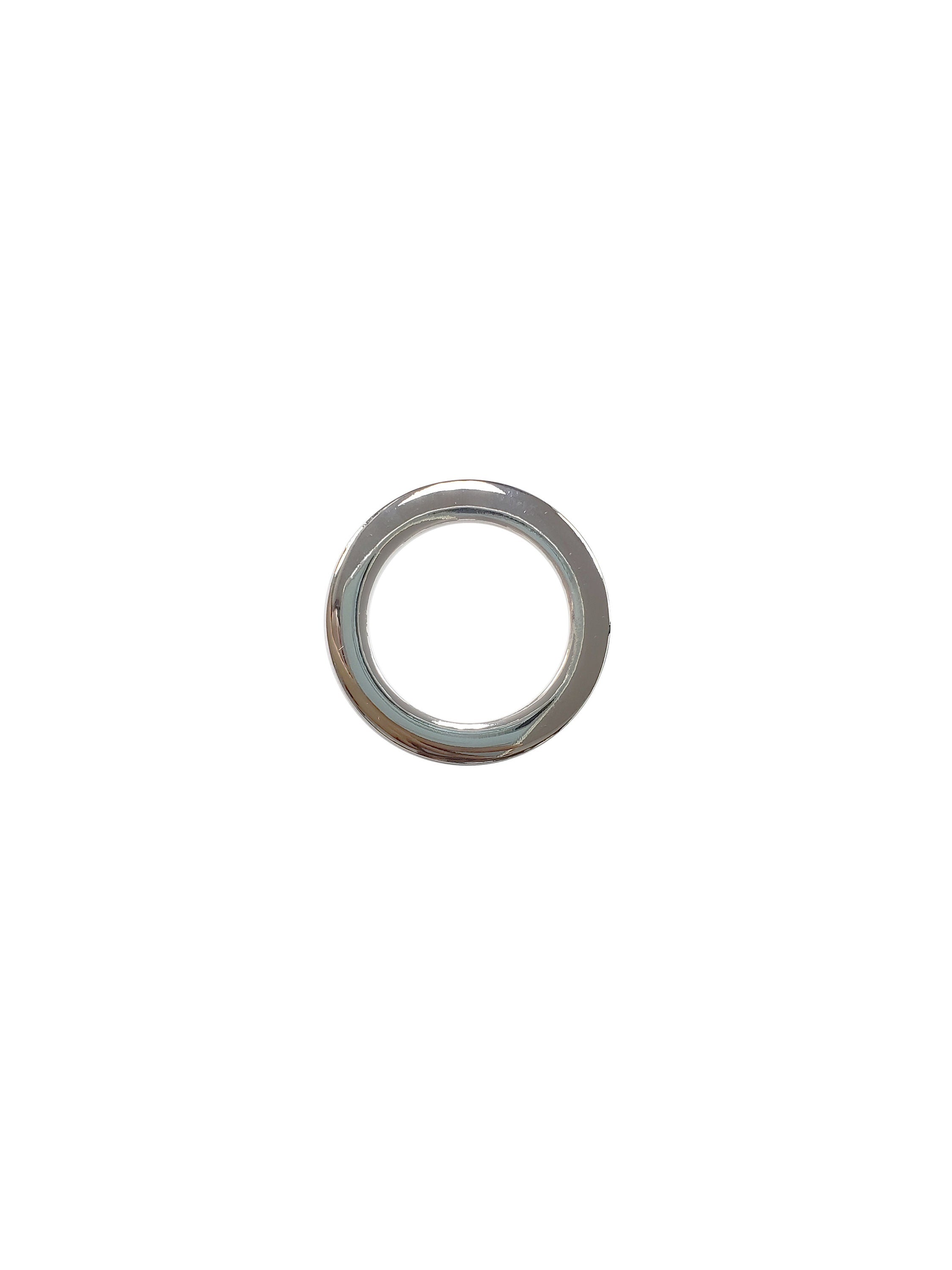 2 Inch Flat Cast O Rings, Super Shiny Nickel Finish, 6 Pack, Handbag Purse Bag Making Hardware Supplies, 1/4", RING