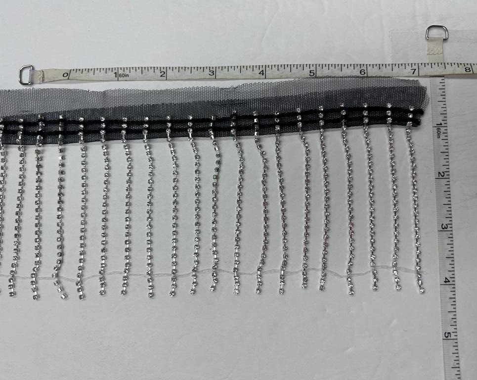 Rhinestone Fringe Trim Rhinestones Tassel Chain. DL-551